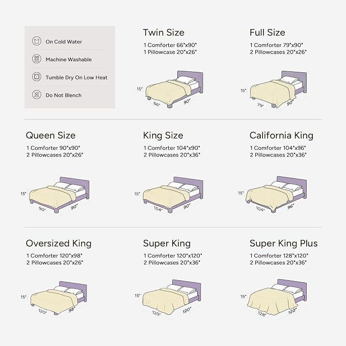 Andency Comforter Full Size Set Khaki, 3 Pieces Boho Winter Lightweight Bedding - Image 9