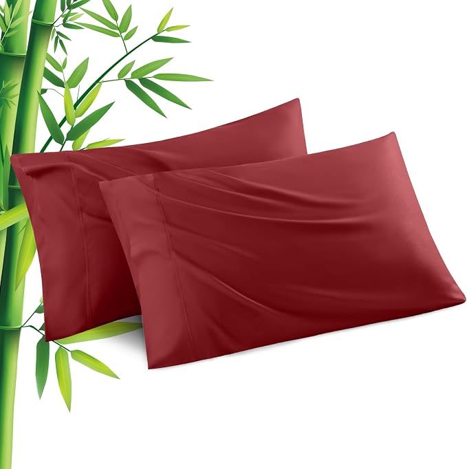 Pillowcases King Size 2 Pack, Cooling Viscose from Bamboo Pillow Cases by JamRest