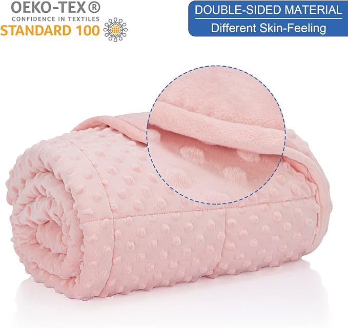 Kids Weighted Blanket Twin 5lbs Breathable Soft Minky Weighted Throw Blanket - Image 2