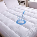 WhatsBedding Cotton Waterproof Mattress Pad Queen Size Top Down Alternative by WhatsBedding