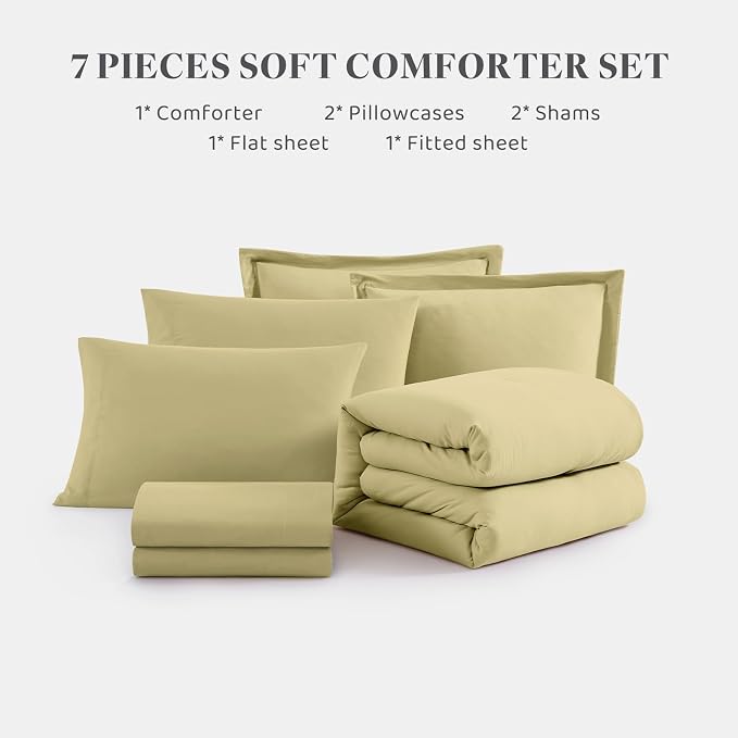 WRENSONGE Full Size Comforter Set- 7 Pieces Hemp Bed in a Bag Full Size - Image 7