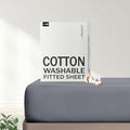 FreshCulture Pure Cotton Fitted Sheets Twin Size, 300 Thread Count Percale by FreshCulture