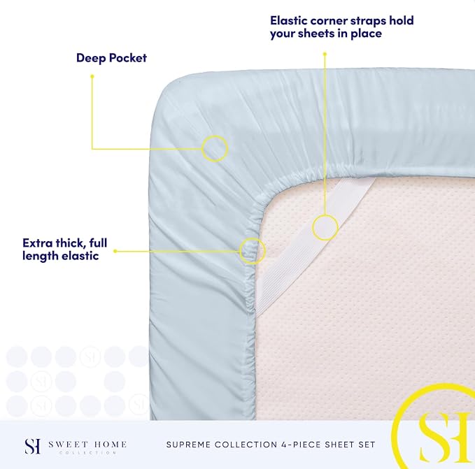 Twin XL Sheets - Breathable Luxury Sheets - 1800 Supreme Collection Extra Soft - Image 5