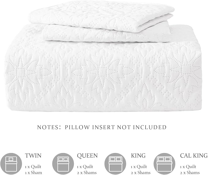 Exclusivo Mezcla California King Quilt Bedding Set, Lightweight Soft Bedspreads - Image 6
