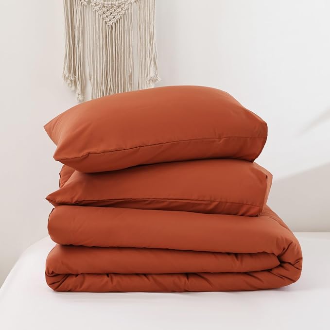 ROSGONIA Oversized King Comforter Burnt Orange - Image 8