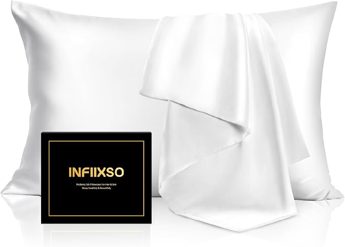 INFIIXSO Mulberry Silk Pillow Case King Size, Silk Pillowcase by INFIIXSO