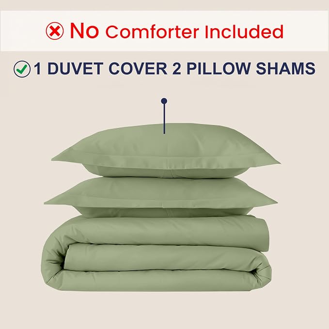 Kotton Culture 3 Pc Duvet Cover King Size Set-100% Egyptian Cotton 600 Thread - Image 2