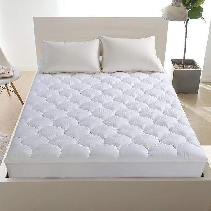LEISURE TOWN Cotton Full XL Size Mattress Pad Fitted Quilted Mattress Cover - Image 9