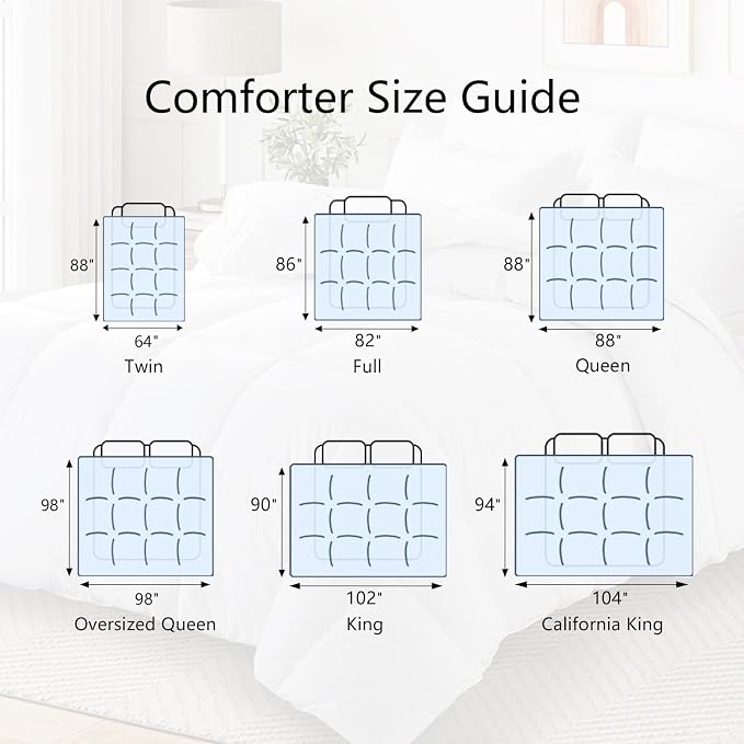 TEXARTIST Premium 2100 Series Oversized Queen Comforter All Season Breathable - Image 9