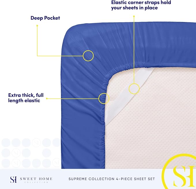 Twin XL Sheets - Breathable Luxury Sheets - 1800 Supreme Collection Extra Soft - Image 5