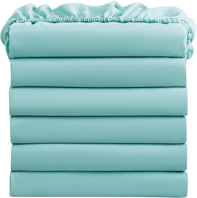 FreshCulture Full Fitted Sheets, Bulk Pack of 6, Deep Pocket, Soft Microfiber by FreshCulture