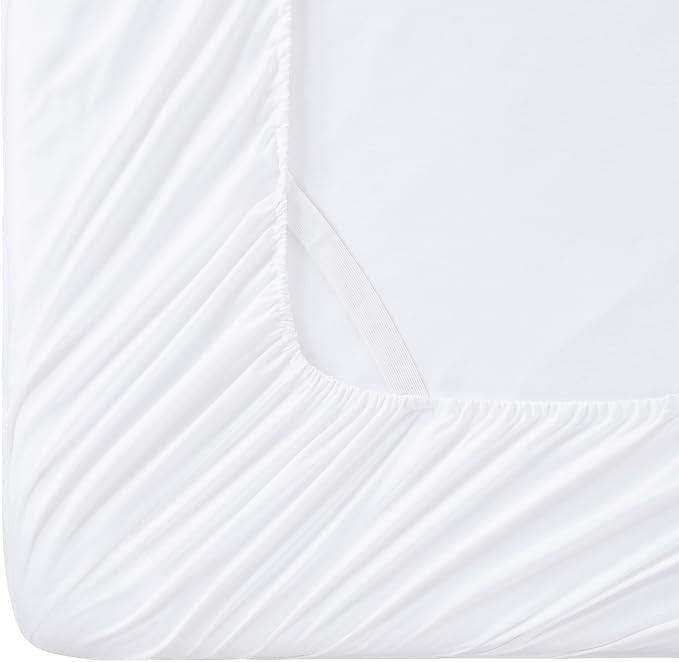 Twin XL Fitted Sheet Only with Full Elastic & Built in Corner Sheet Straps to - Image 5