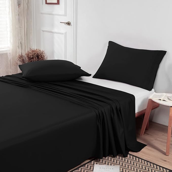 Lirex Flat Sheet, Full Size Extra Soft Brushed Microfiber 1800 Microfiber Flat - Image 7