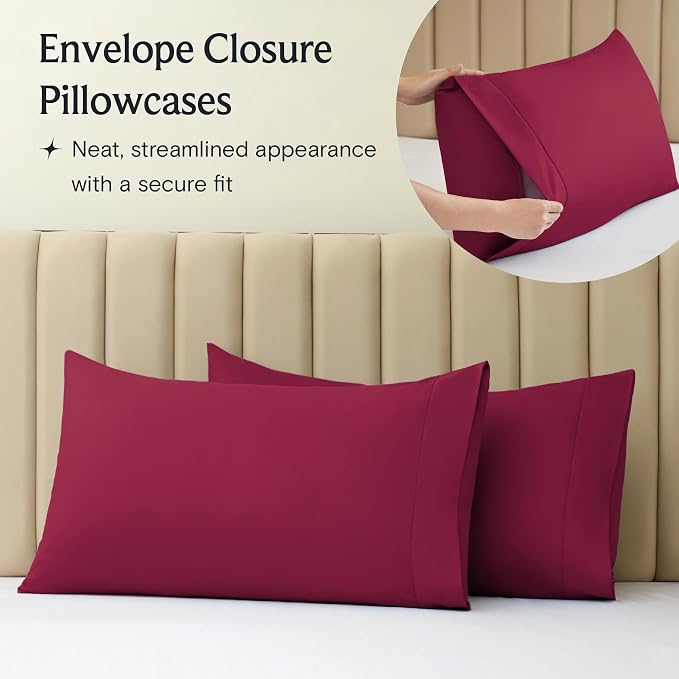 LuxClub 3 PC Sheet Bed Sheets Deep Pockets 18" Eco Friendly Wrinkle - Image 7