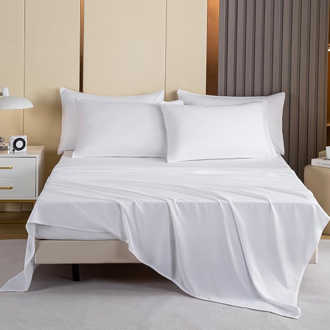 Lavisun Full Flat Sheets 6 Pack, Soft & Breathable Bulk Sheets - Image 2