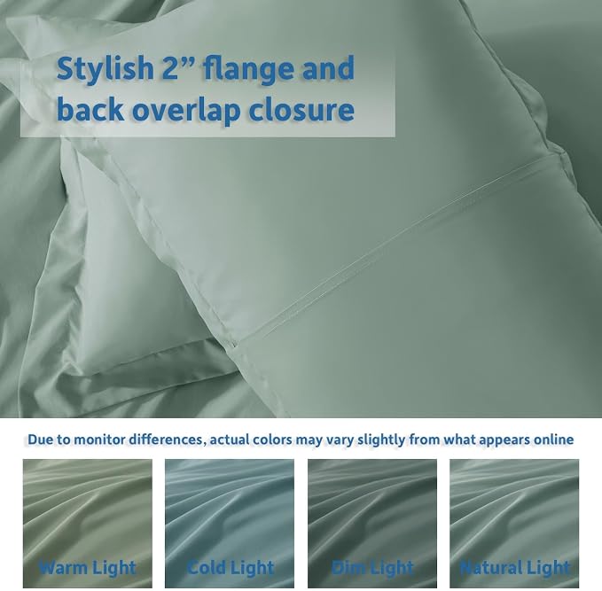 Nestl Sage Green Duvet Cover King Size - Image 8