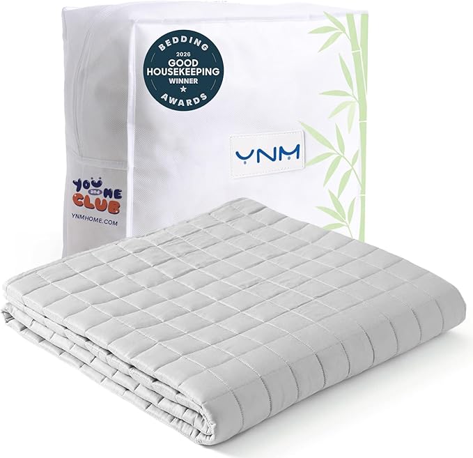 YnM Cooling Weighted Blanket for Adults, 15lbs Heavy Bed Throw for One Person by YNM