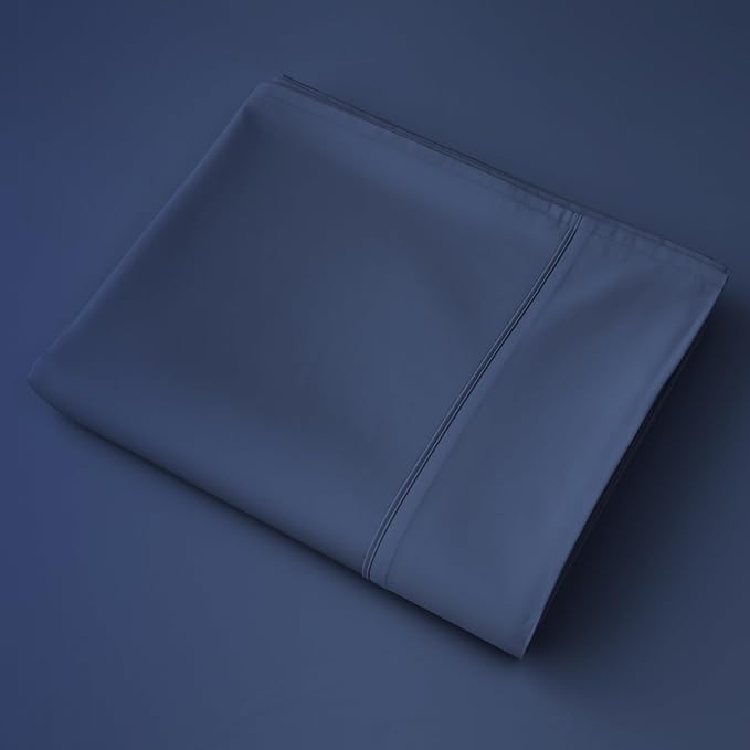 Cotton Flat Sheets Only, 600 TC 100% Cotton Flat Sheet Top Sheet Only, Queen by ShunjieHome