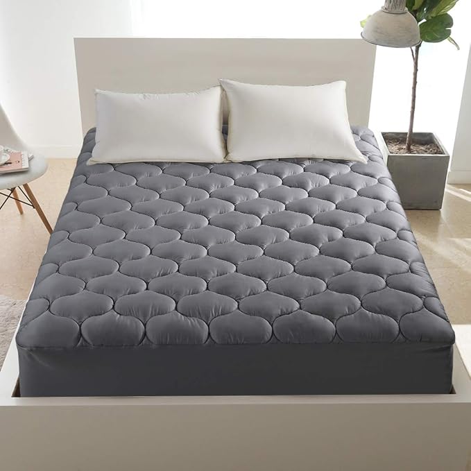 LEISURE TOWN Cotton Queen Mattress Pad Fitted Quilted Mattress Cover Pillow Top - Image 8