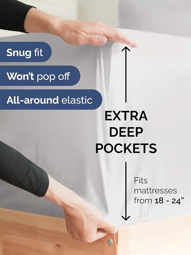 Extra Deep Full Fitted Sheet - Image 2