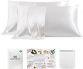 PROMEED 100% Mulberry Silk Pillowcases 2 Pack King Size, 23 Momme 6A+ Grade by PromeedTextile