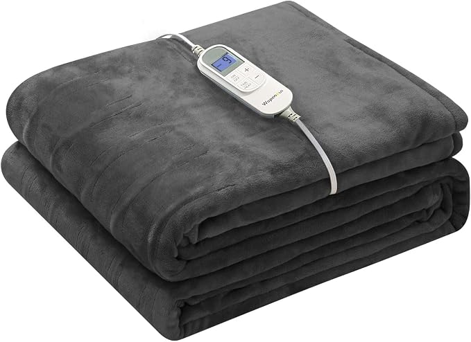 Wapaneus Heated Blanket Full 72" x 84" Electric Throw 10 Heating Levels 12 by Wapaneus