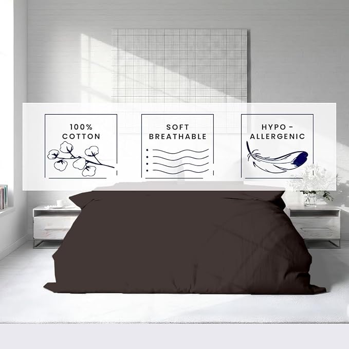 Kotton Culture 3 Pc Duvet Cover King Size Set-100% Egyptian Cotton 600 Thread - Image 5