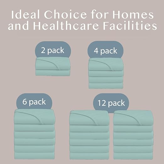 BLISSFORD - 6 Pack Fitted Hospital Bed Sheets - Cotton Rich Soft Knitted Jersey - Image 7