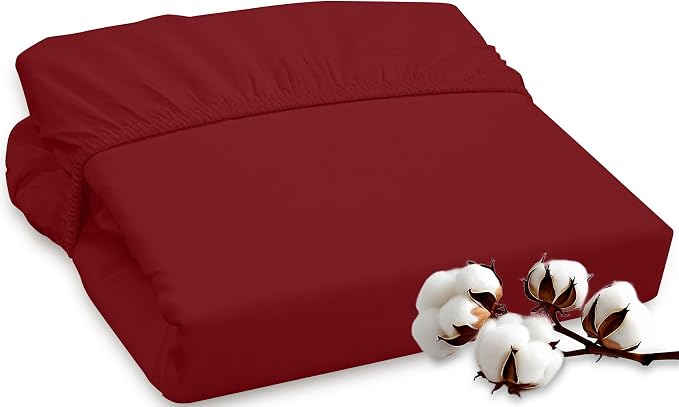 ROYALE LINENS 300 Thread Count 100% Long Staple Combed Cotton Fitted Sheet Queen by ROYALELINENS