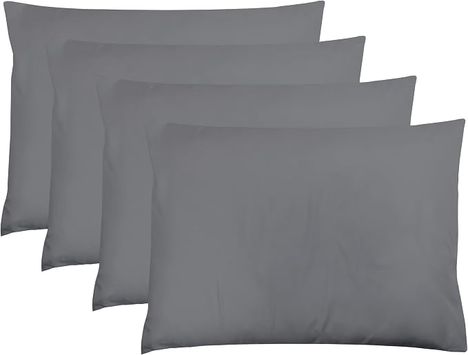 ZPECC Dark Gray Pillow Cases Standard Size Set of 4, 20x26 Envelope Closure by ZPECC-ABrandThatHasBeenFocusedOnBabyProductsFor18Years