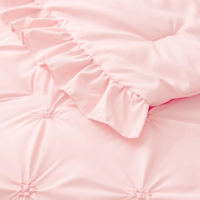 BEDELITE Baby Pink Twin Comforter Set - Image 8