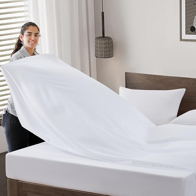 Maple&Stone Queen Flat Sheet 6 Pack, Premium Soft & Breathable, Brushed - Image 3