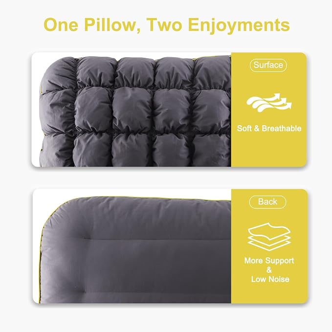 YOUR MOON Fluffy Support Bed Pillow King Size Set of 2, Luxury Hotel Quality - Image 8