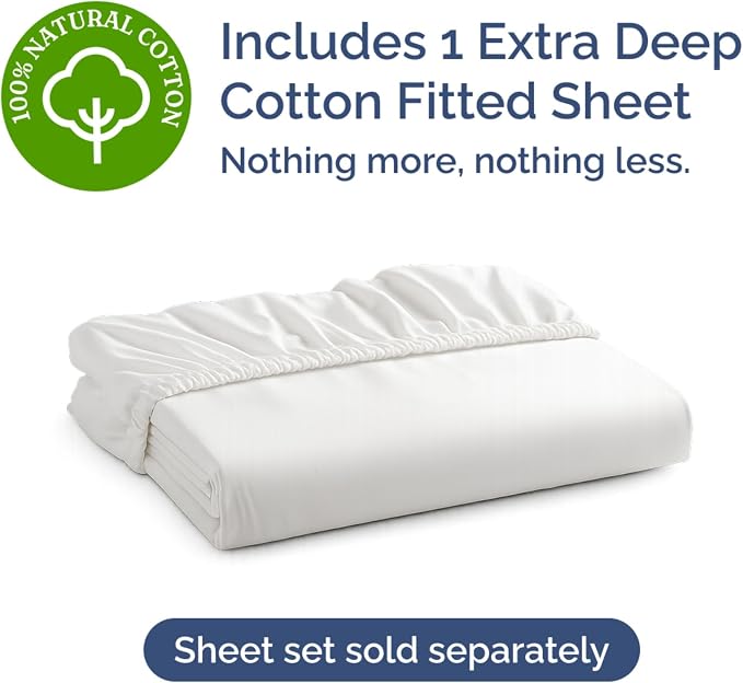 Extra Deep King 400 Thread Count Cotton Fitted Sheet - Image 4