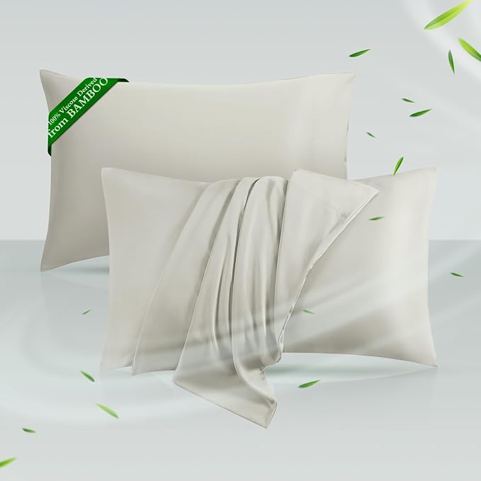 Cooling Pillowcases King Size Set of 2, Viscose Derived from Bamboo by HOTSLEEPERSHEETS