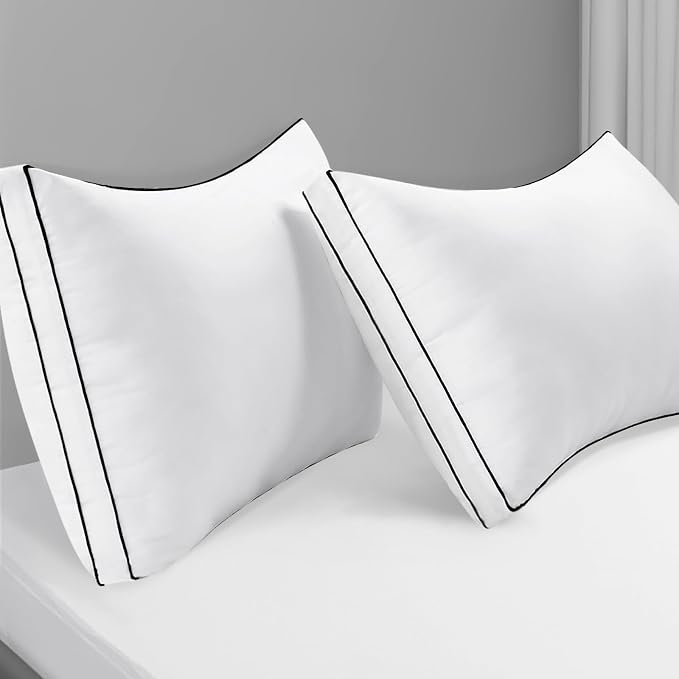 Premium Pillows Queen Size Set of 2, Fluffy and Supportive 7D Down Alternative - Image 8