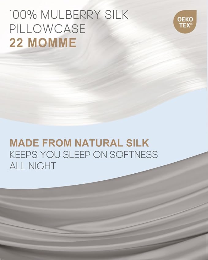 THXSILK Set of 2 100% Mulberry Silk Pillowcases - Image 2