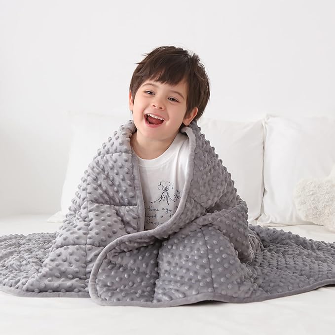 Huloo Sleep Kids Weighted Blanket Twin 5lbs Breathable Soft Minky Weighted by HulooSleep