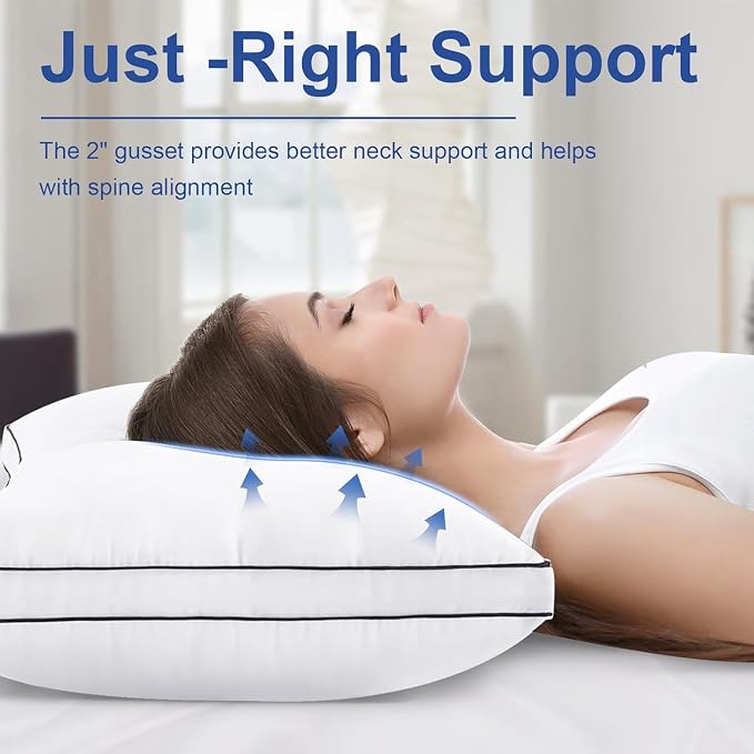 Premium Pillows King Size Set of 4, Fluffy and Supportive 7D Down Alternative - Image 2