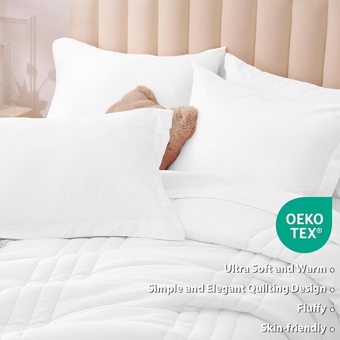 Queen Comforter Set White - Image 5