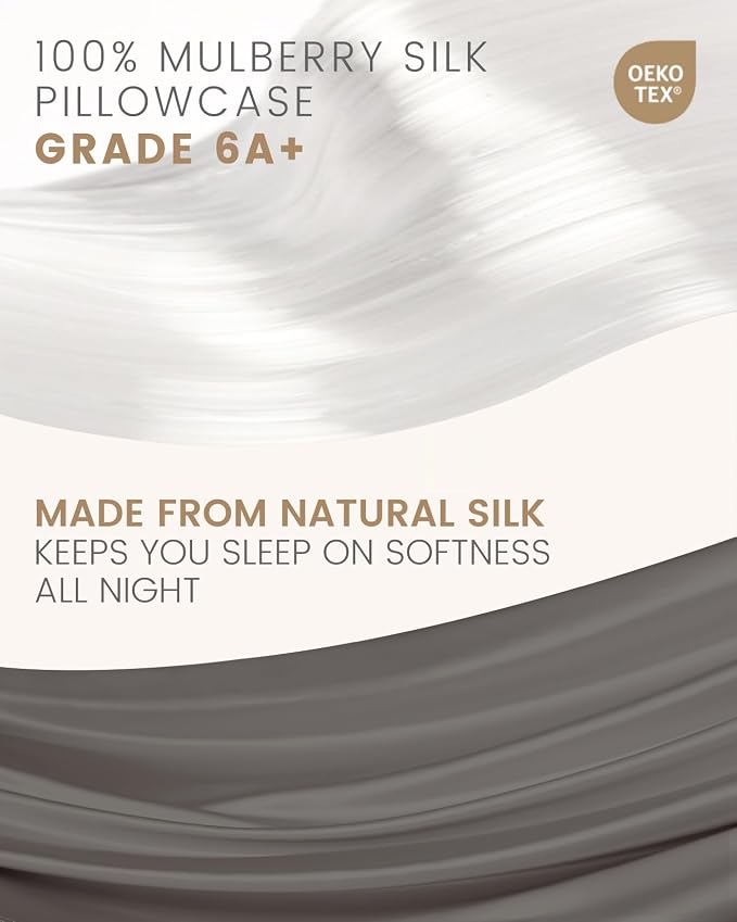 THXSILK Set of 2 Mulberry Silk Pillowcases, 100% Pure Mulberry Silk, 19 Momme - Image 2