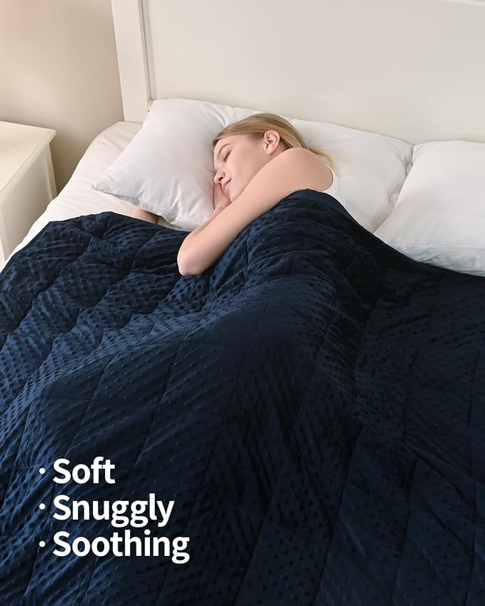 Mr. Sandman Weighted Blanket for Adults, Minky Heavy Blanket for Woman - Image 5