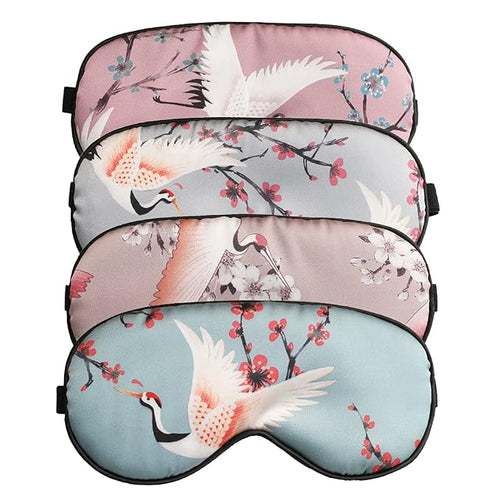4-Pack Silk Satin Eye Mask Classic Painting Arts Sleep Mask Blindfold by EleCharm