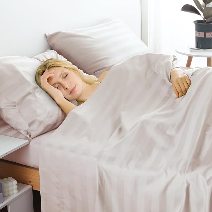 2-Pack Cotton Cal King Flat Sheet Only, 600 Thread Count 100% Egyptian Cotton - Image 6