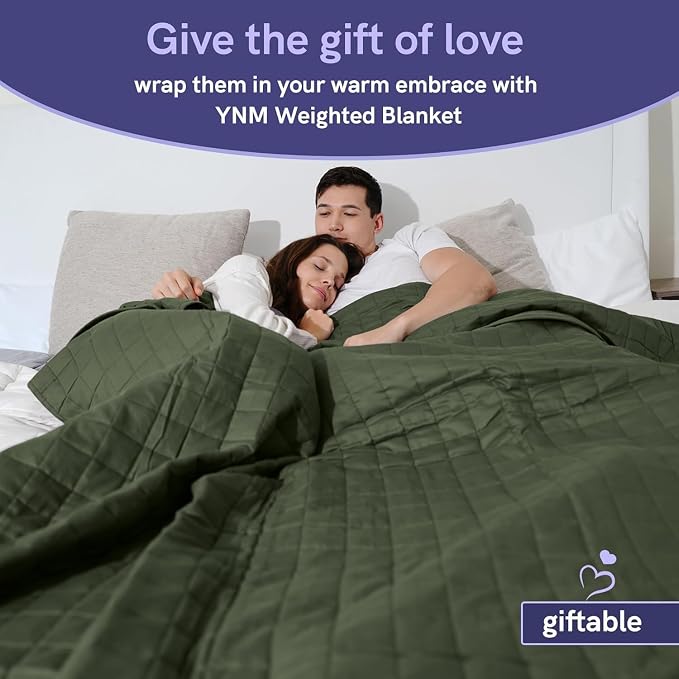 YnM 10lbs Weighted Blanket for Adults, Cotton Heavy Bed Throw Blanket - Image 7