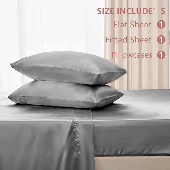 CozyLux Satin Sheets Twin XL Sheets - Image 6