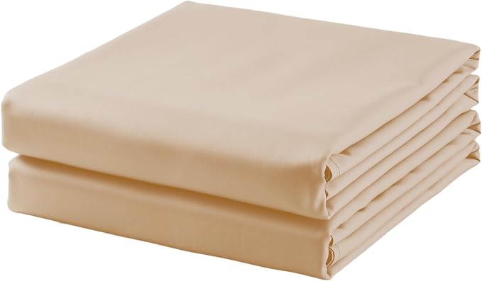2-Pack Cotton Queen Flat Sheet Only, 600 Thread Count 100% Egyptian Cotton Top by ZaizaiHome