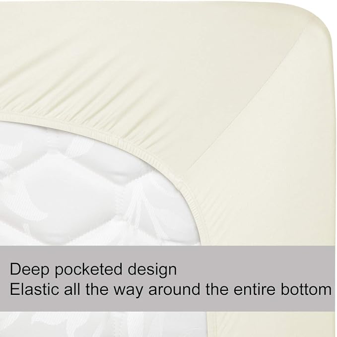 Soft Stretch Full Size Fitted Sheet Only - Image 6