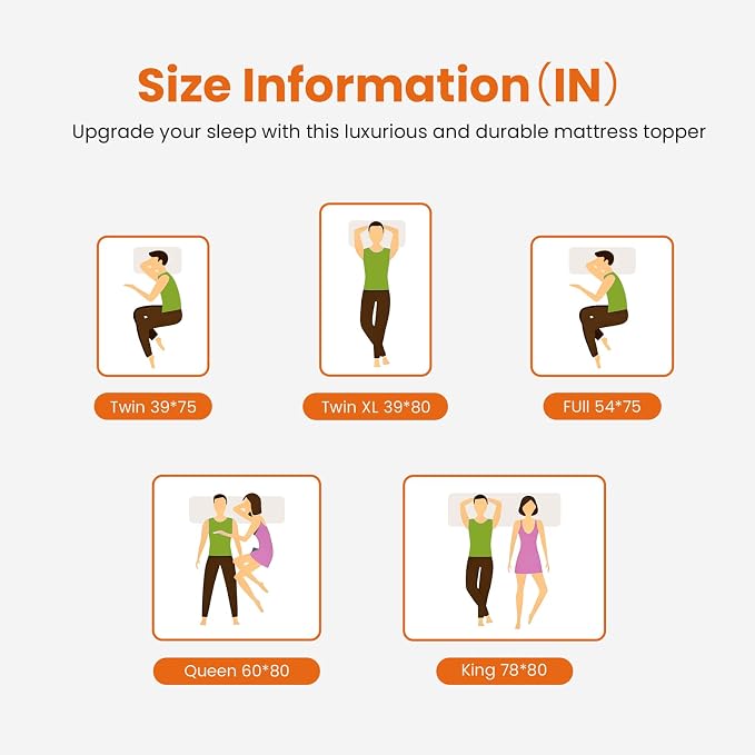 DUMOS Twin Size Ultra Soft Mattress Topper, Viscose Derived from Bamboo - Image 9