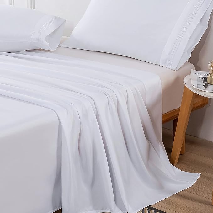 Lirex 2-Pack Full Size Flat Sheet Set, Ultra-Soft Brushed 1800 Microfiber - Image 7